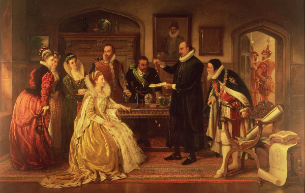 English Physician Wiliam Gilbert showing magnetisme to Queen Elisabeth I